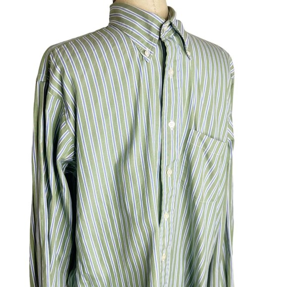 Lands' End Other - Lands' End Shirt Mens Neck Size 16 (36) Tall Green Blue White Button Down